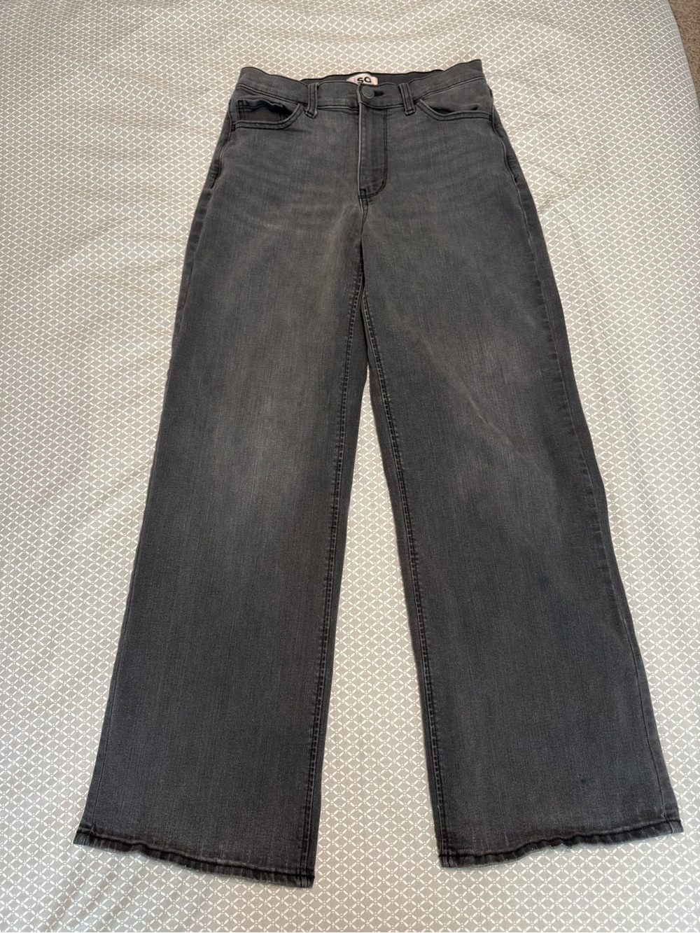 SO black wide leg jeans
